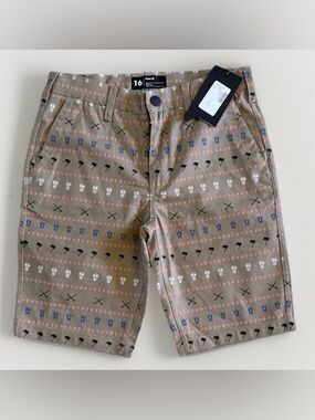 Hurley Boys Size 16 Tan Shorts NWT